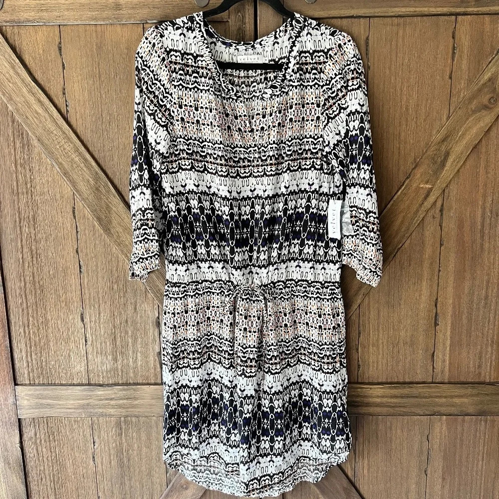 Velvet by Graham & Spencer Mini Cinch Waist Boho Dress Size Medium NWT